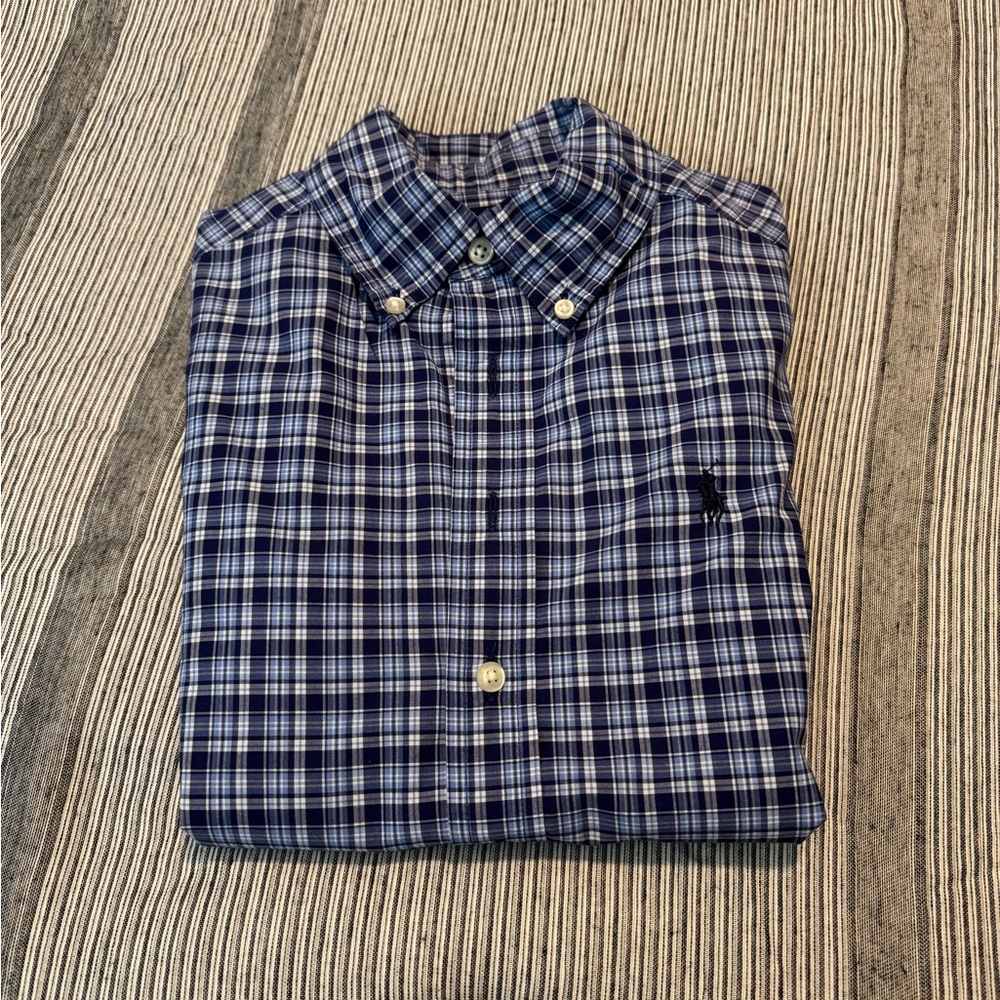 Men's Blue Checkered Shirt